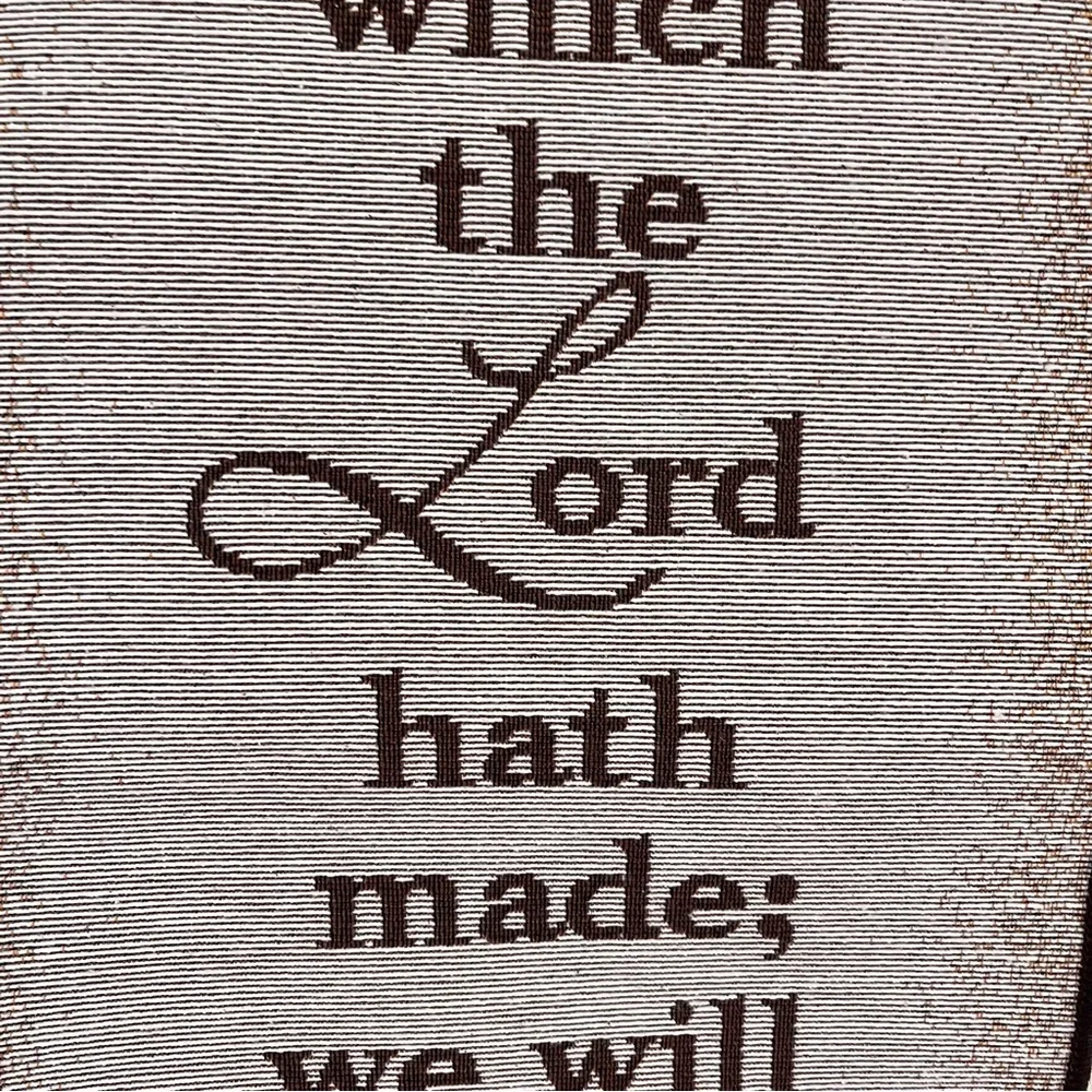 Brown and Tan Scripture Wall Hanging Decor Bell Pull Tapestry Style